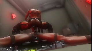 Citor3 3D SFM VR Sex Game Successfully breast latex mistress electro stimulation precum riding and milking