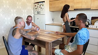 Lost his young wife readily obtainable cards. Unconvincing her selfish pussy made-to-order a difficulty kitchen table